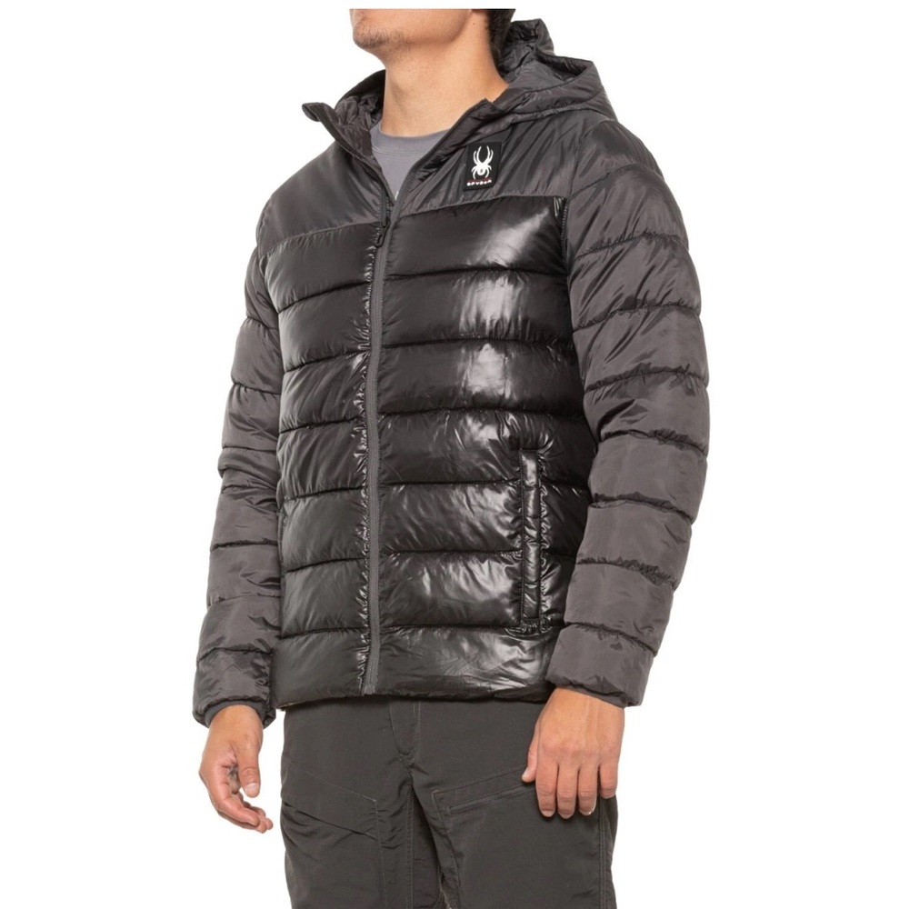 SPYDER CIRCUIT INSULATED Winter HOODED Puffer JACKET Mens size medium - Picture 1 of 6